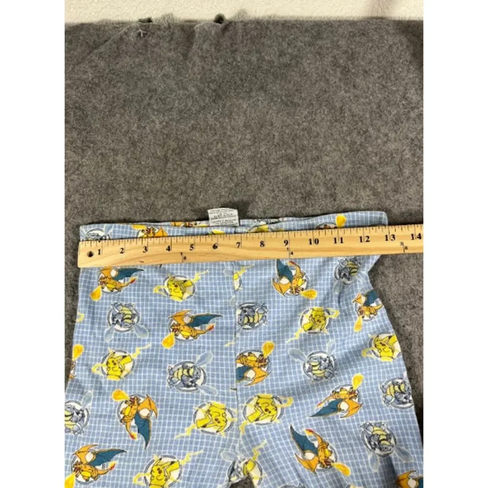 VTG 90s Pokemon Academy Pajama Set Boy Youth 10 Blue White Pikachu AOP Sleepwear